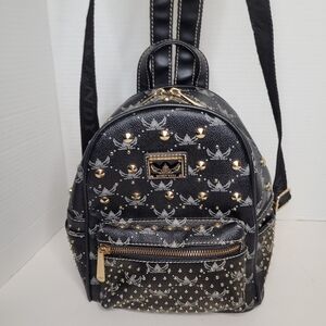 Studded Black and Gold Wendy Keen Backpack